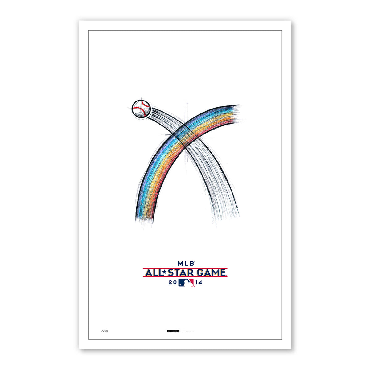 2014 MLB All-Star Game Sketch Poster Print