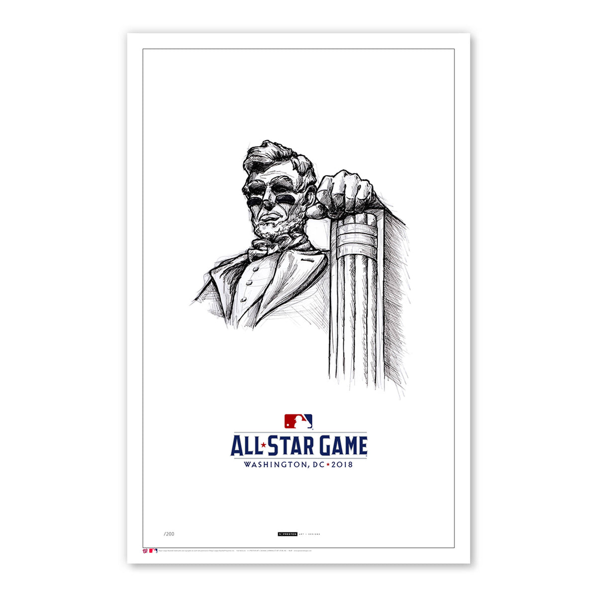 2018 MLB All-Star Game Sketch Poster Print (Eyeblack Lincoln)
