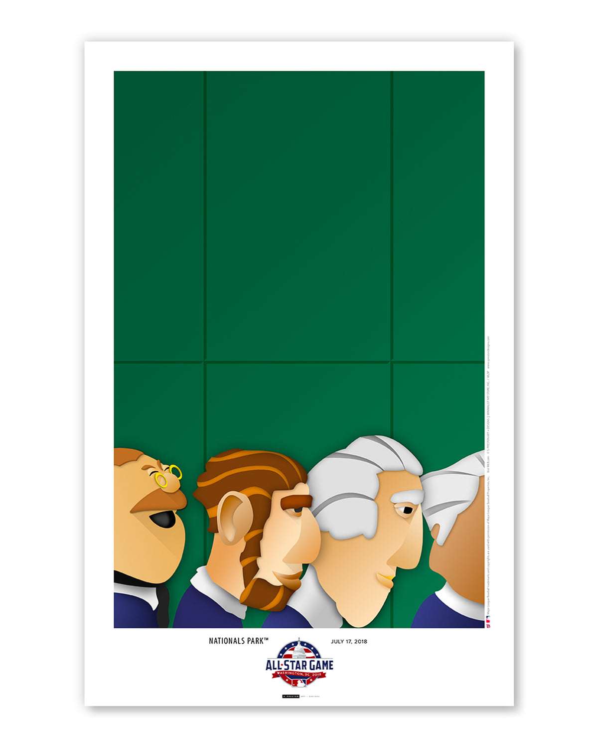 2018 NHL All-Star Game Minimalist Nationals Park Poster Print LE200