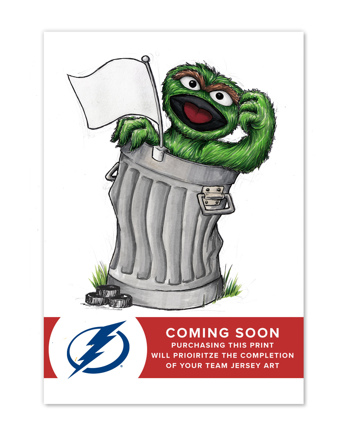 Oscar Rep Your Colours x NHL Lightning Limited Edition Fine Art Print