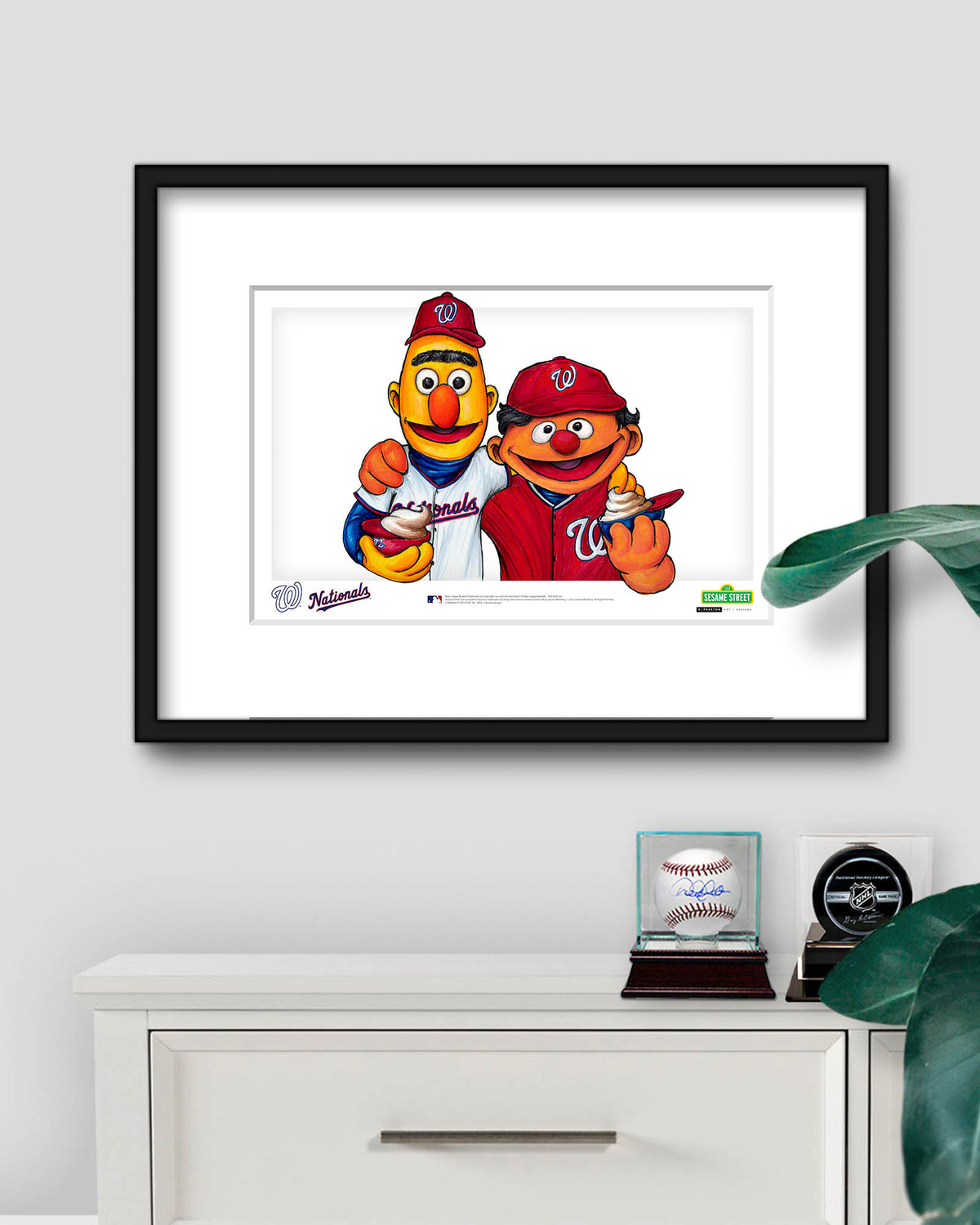 Bert and Ernie x MLB Nationals Limited Edition Fine Art Print