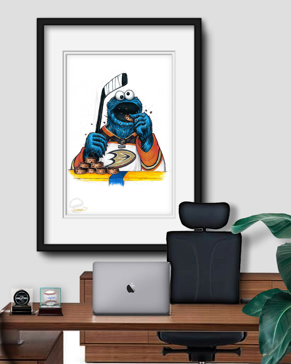 Cookie Monster x NHL Ducks Limited Edition Fine Art Print