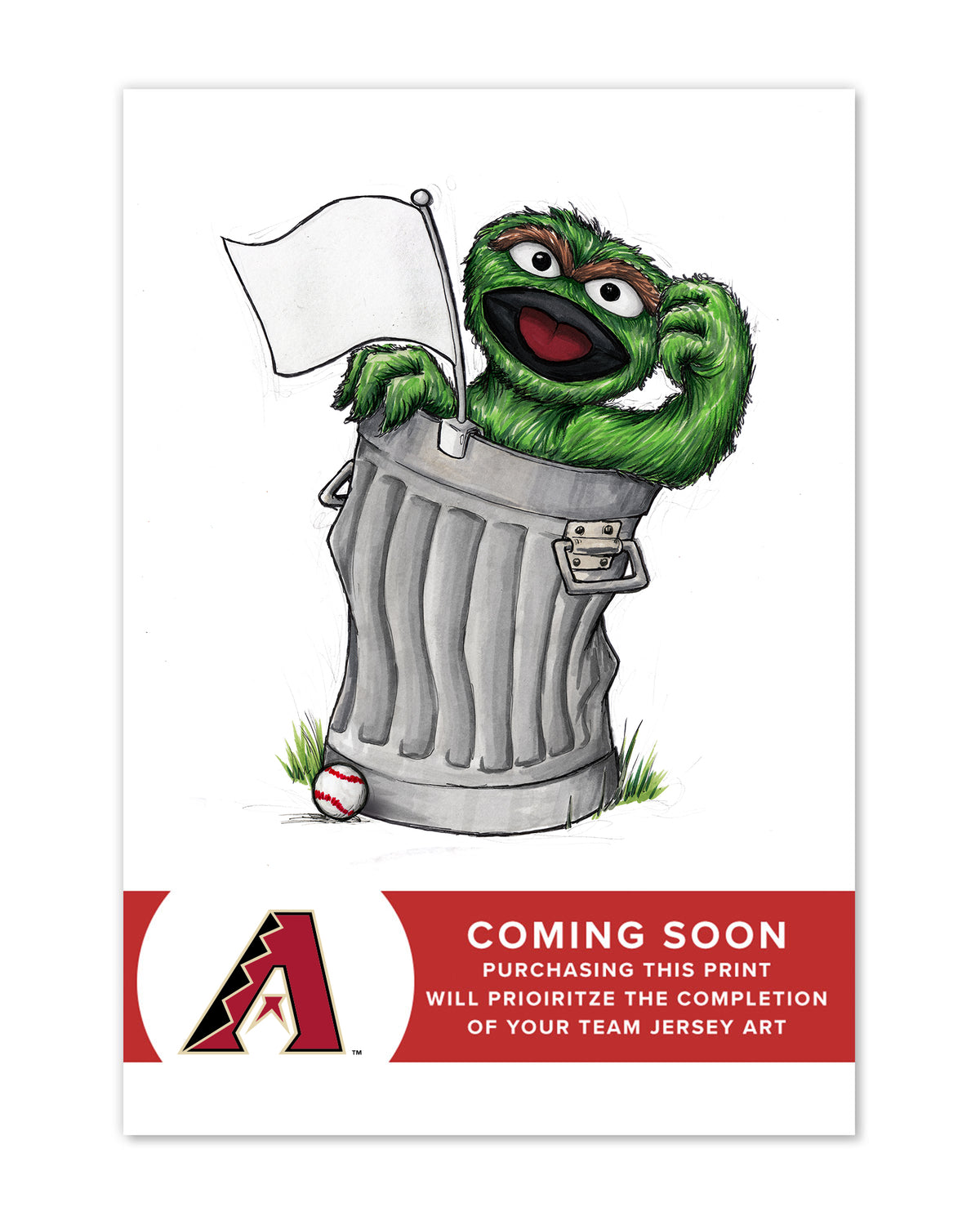 Oscar Rep Your Colours x MLB Diamondbacks Limited Edition Fine Art Print