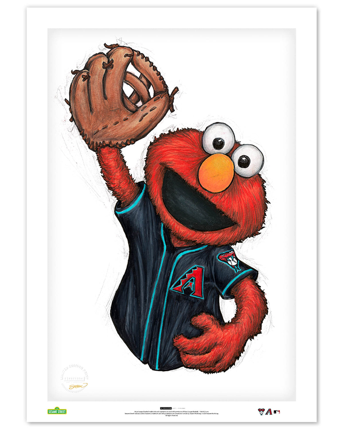 ELMO x MLB Diamondbacks Limited Edition Fine Art Print