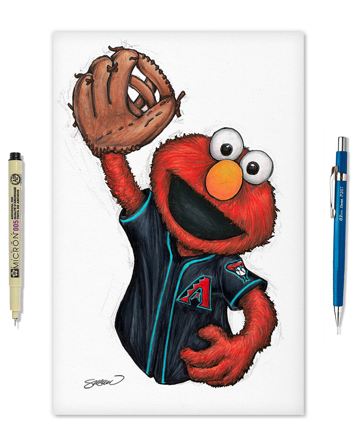 ELMO x MLB Diamondbacks Limited Edition Fine Art Print