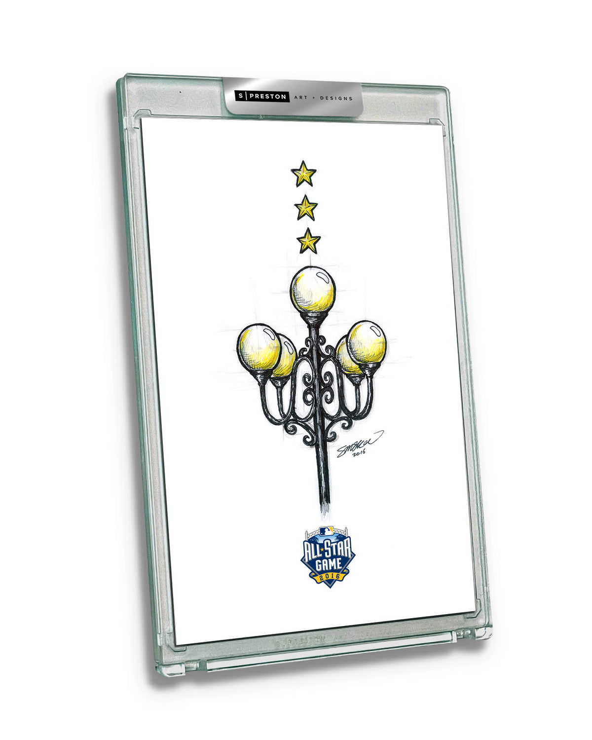 2016 MLB All-Star Game Sketch Art Card Slab