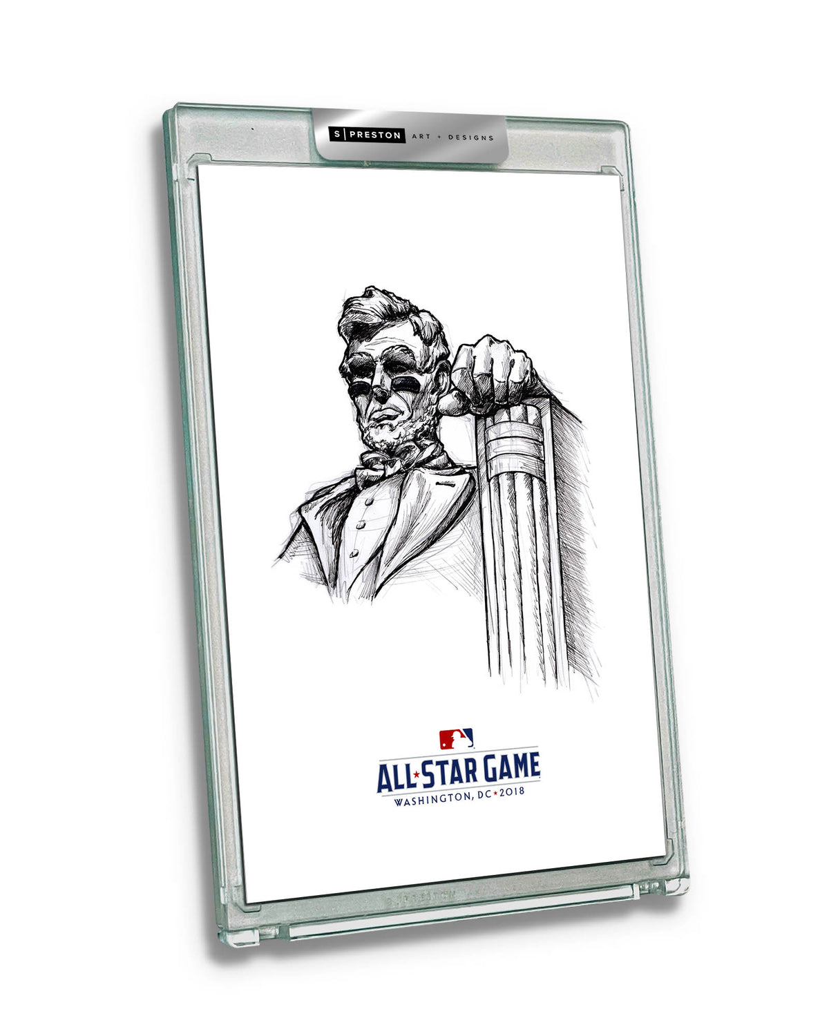 2018 MLB All-Star Game Sketch Art Card Slab (Eyeblack Lincoln)