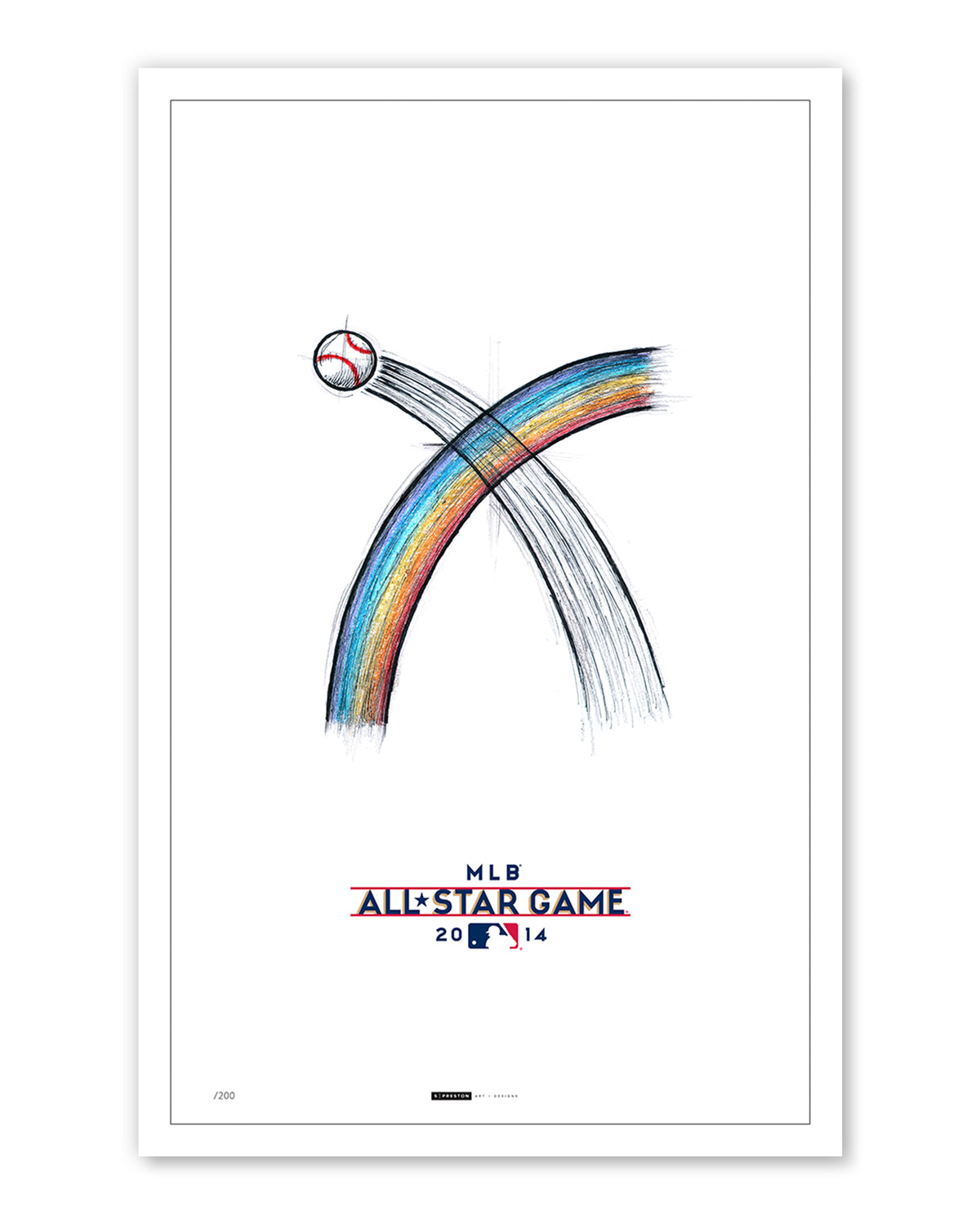 2014 MLB All-Star Game Sketch Poster Print