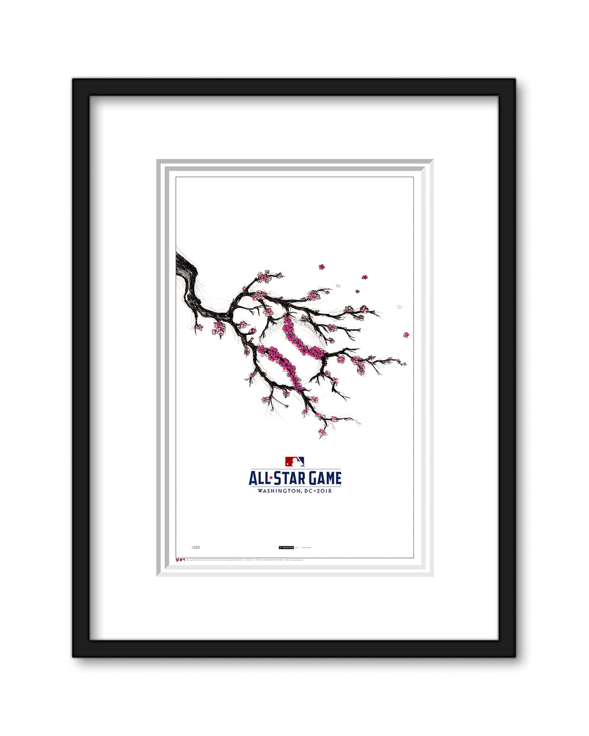 2018 MLB All-Star Game Sketch Poster Print (Cherry Blossoms)