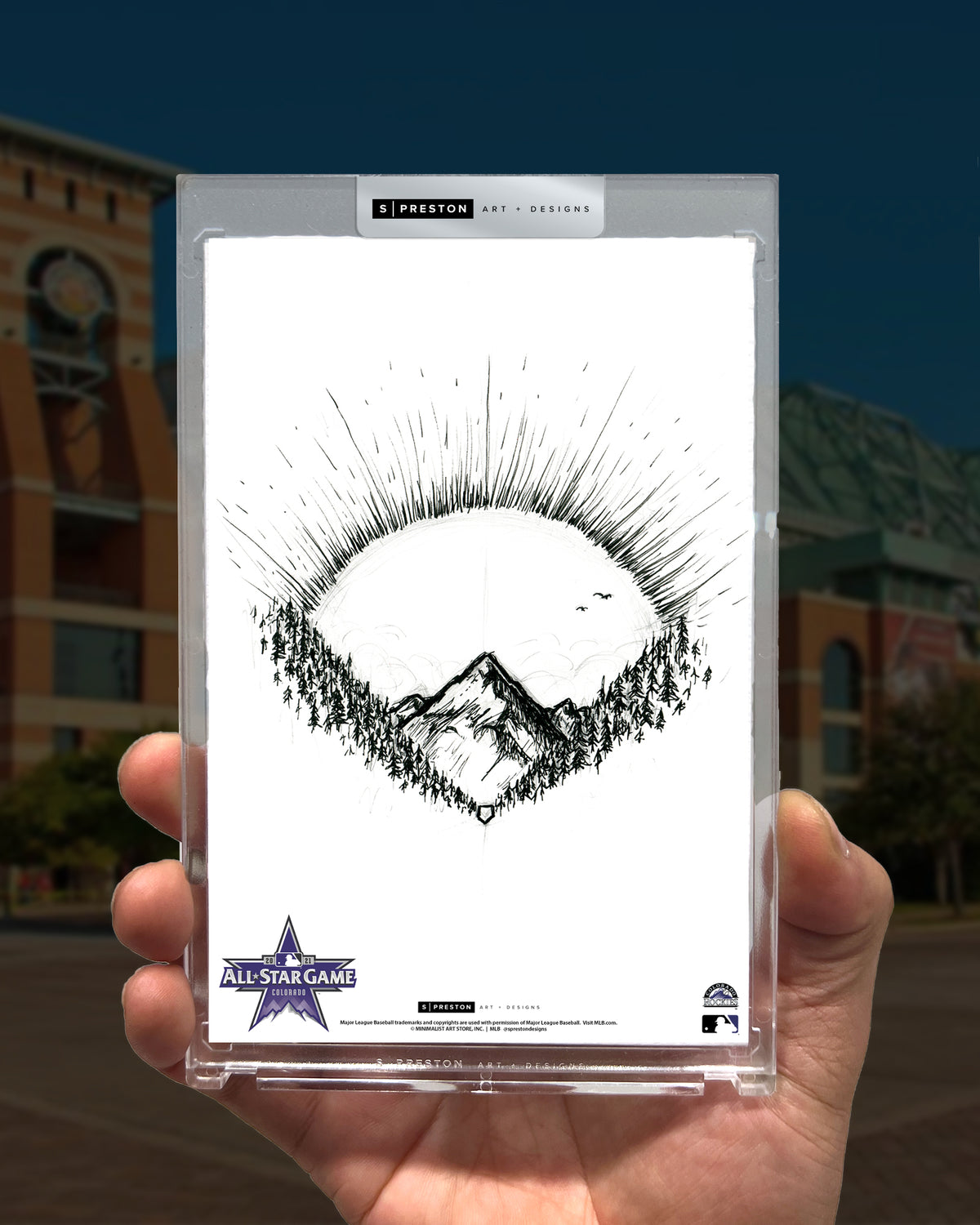 2021 MLB All-Star Game Sketch Art Card Slab
