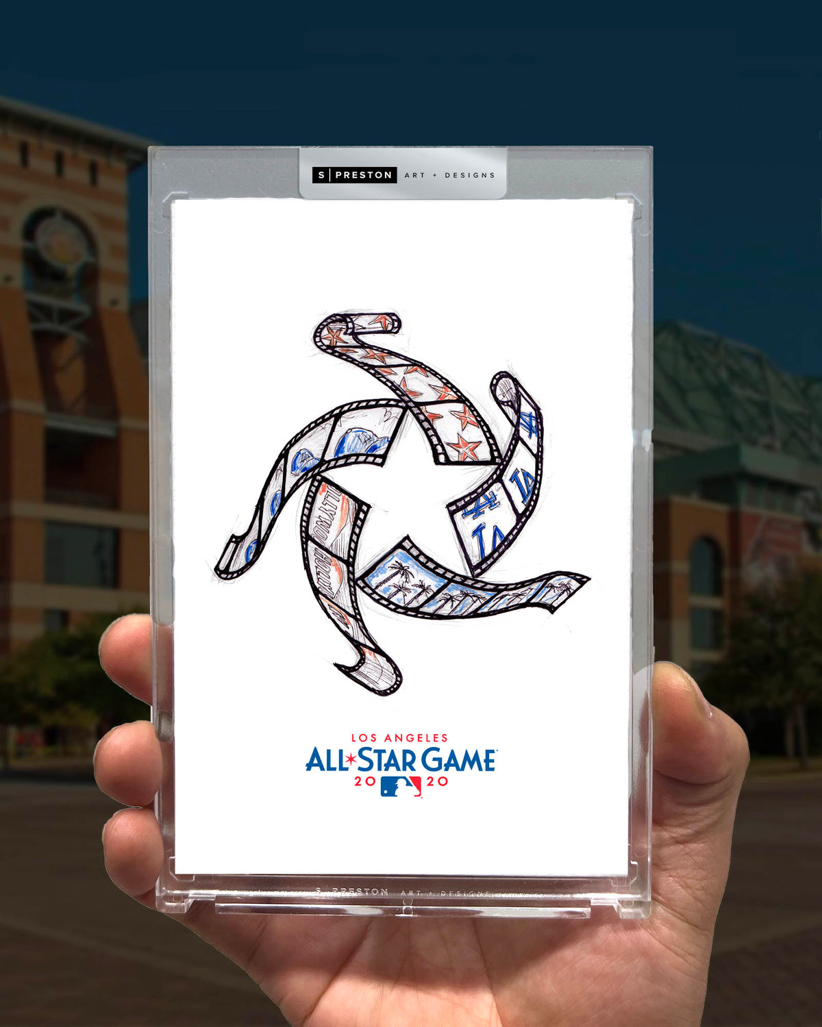 2022 MLB All-Star Game Sketch Art Card Slab