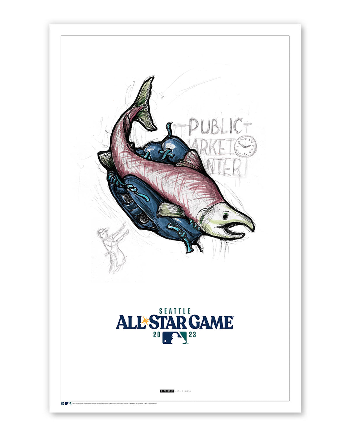 2023 MLB All-Star Game Sketch Limited Edition Print