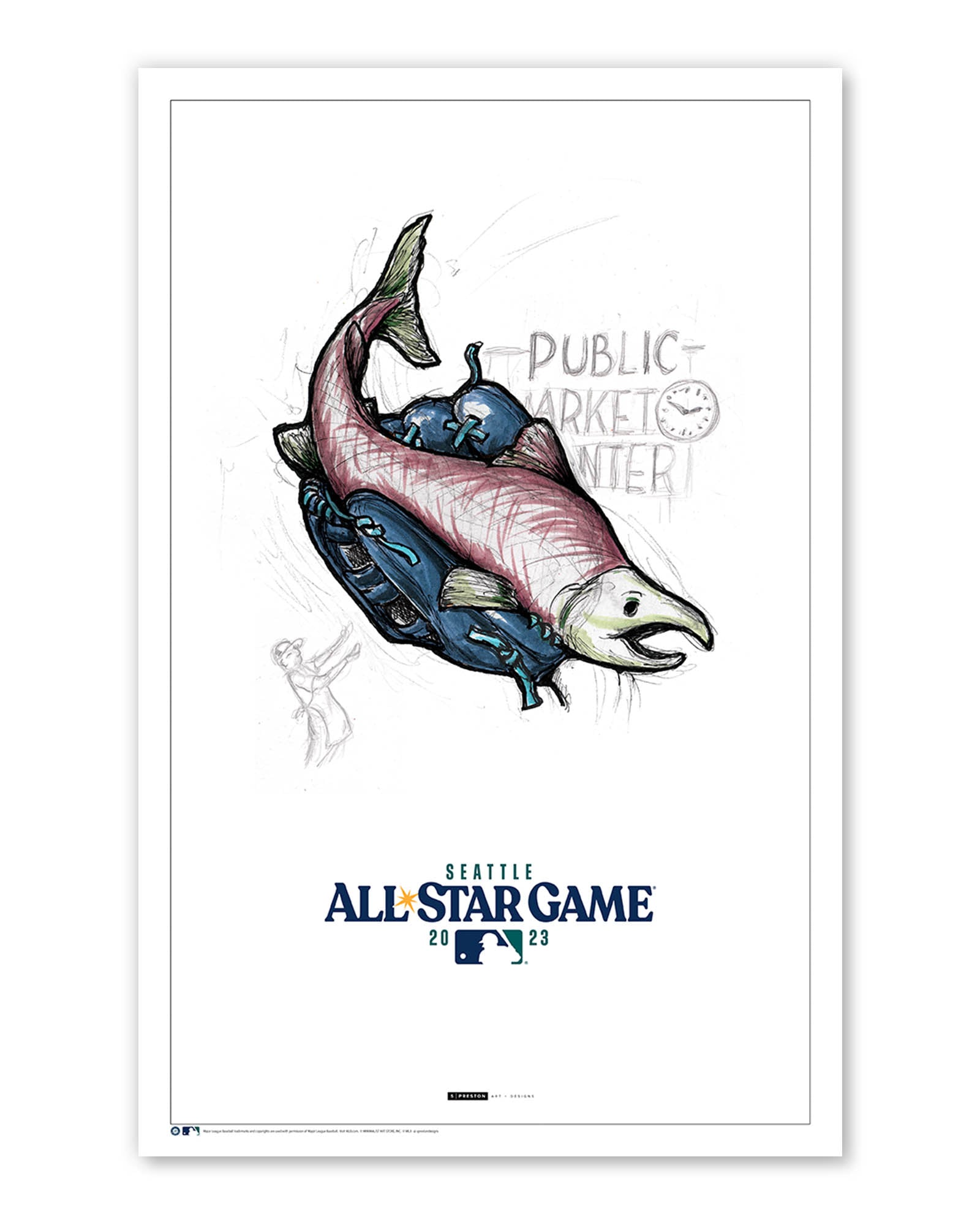 2023 MLB All-Star Game Sketch Limited Edition Print – S. Preston