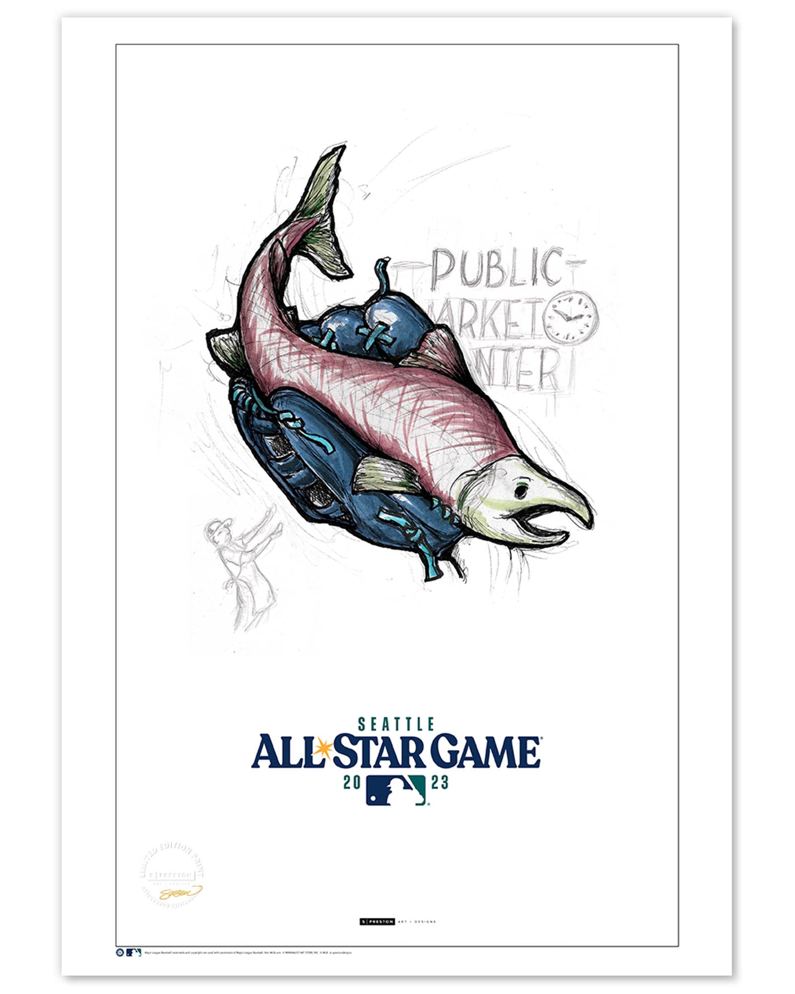 2023 MLB All-Star Game Sketch Limited Edition Print – S. Preston