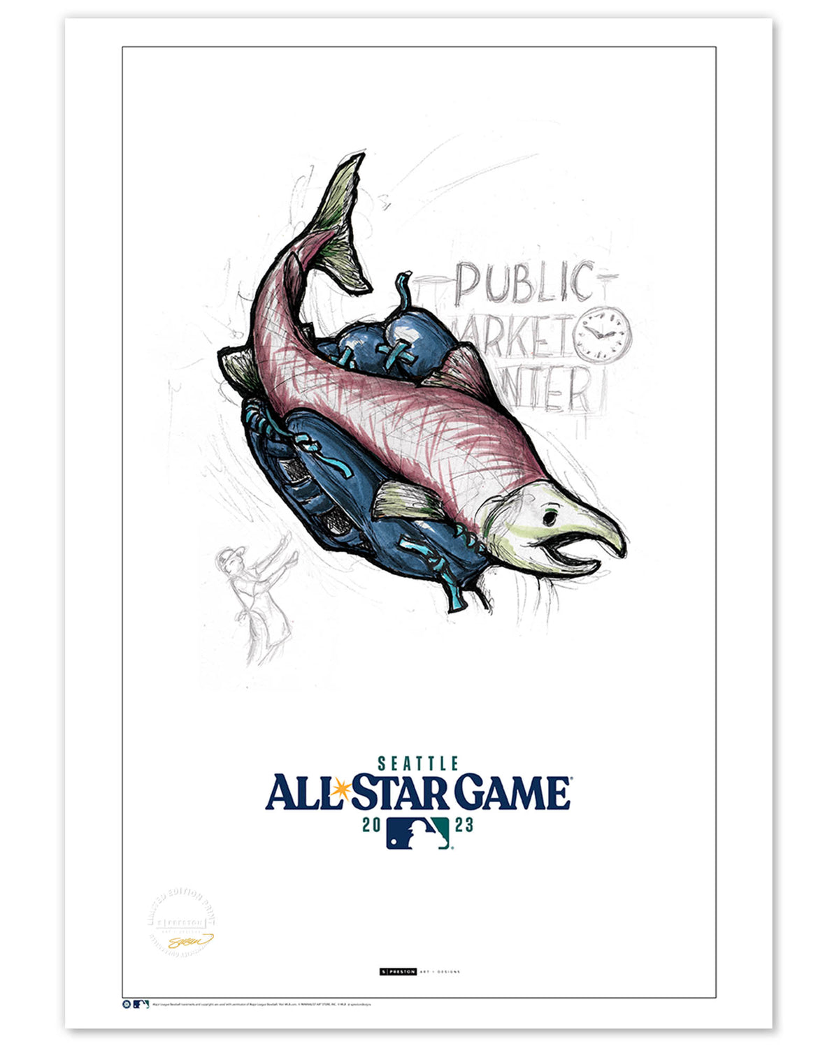 2023 MLB All-Star Game Sketch Limited Edition Print