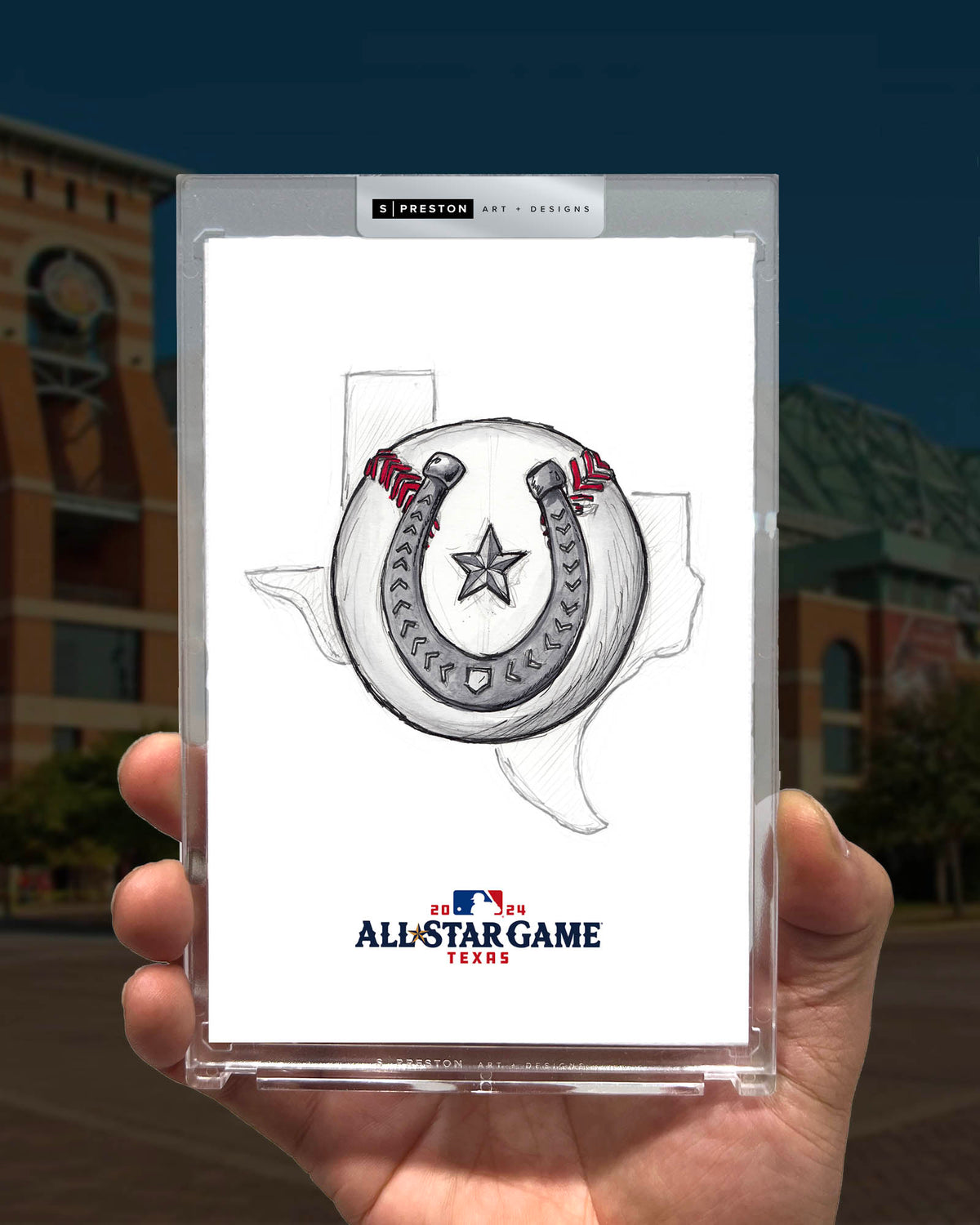 2024 MLB All-Star Game Sketch Art Card Slab