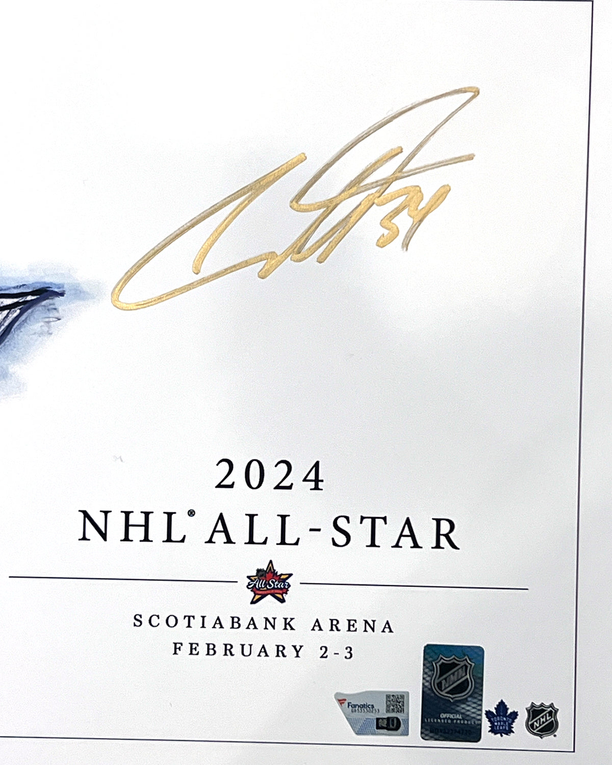 2024 NHL All Star Game Sketch - Auston Matthews Autograph - Fanatics Authenticated