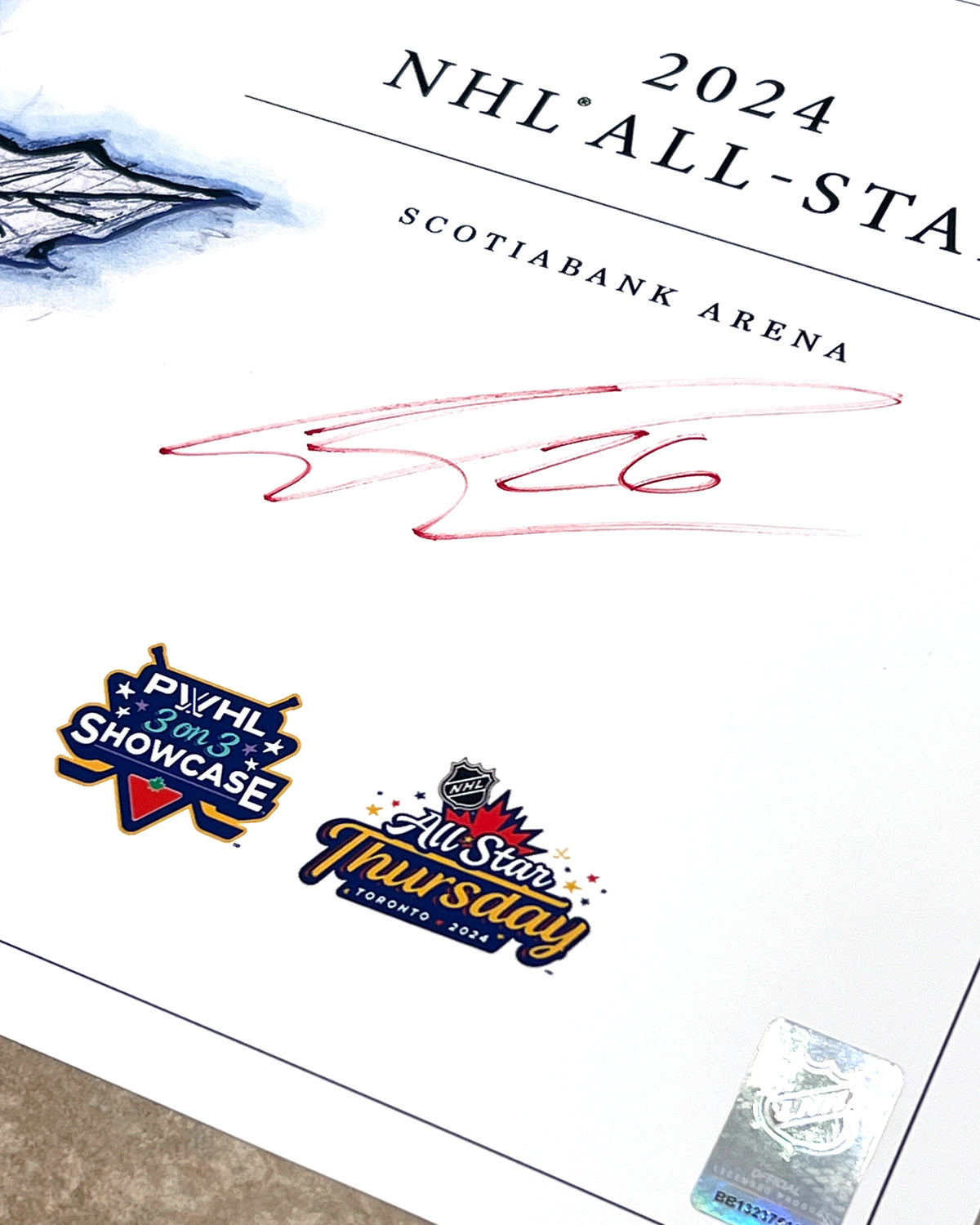 2024 NHL All Star Game Sketch - Emily Clark Autograph