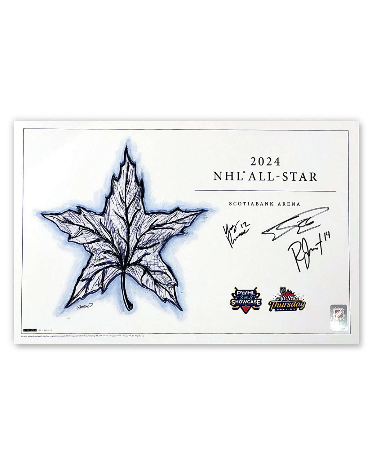 2024 NHL All Star Game Sketch - Renata Fast, Emily Clark & Kelly Pannek Autograph