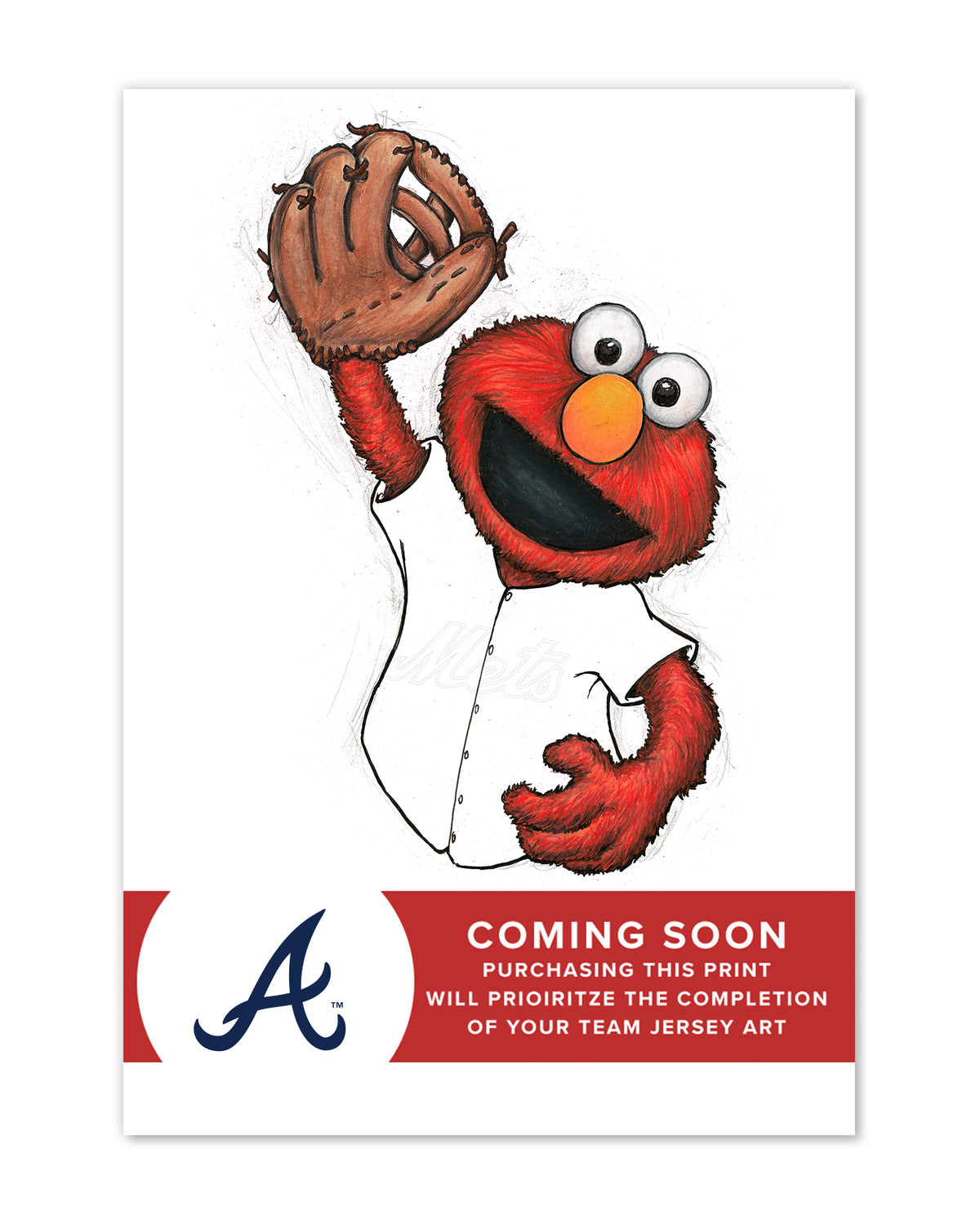 ELMO x MLB Braves Limited Edition Fine Art Print