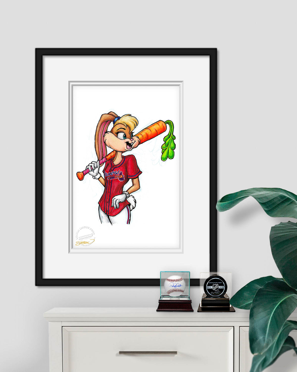 Lola Bunny x MLB Braves Limited Edition Fine Art Print