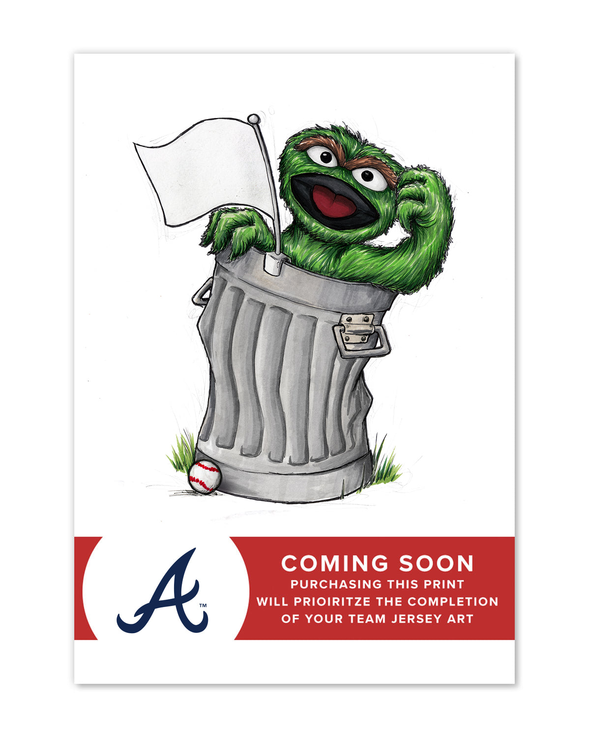 Oscar Rep Your Colours x MLB Braves Limited Edition Fine Art Print