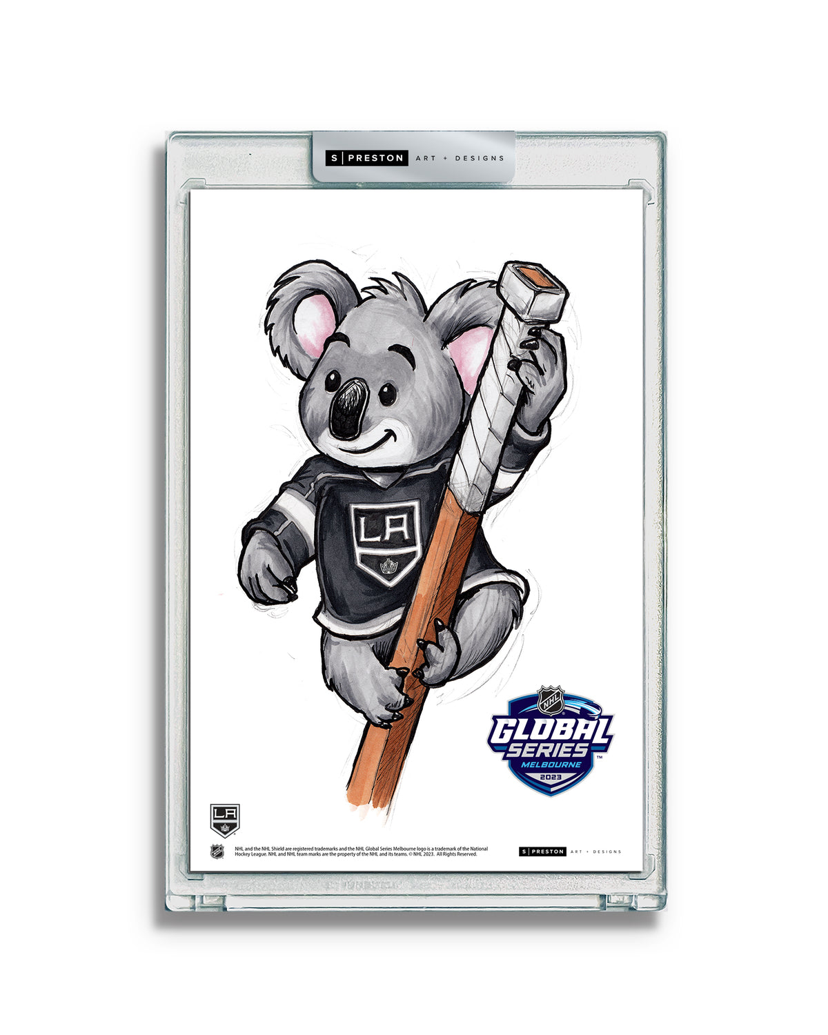 2023 NHL Global Series Melbourne Limited Edition Art Card Slab