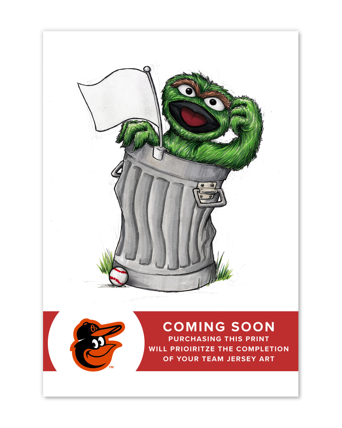 Oscar Rep Your Colours x MLB Orioles Limited Edition Fine Art Print