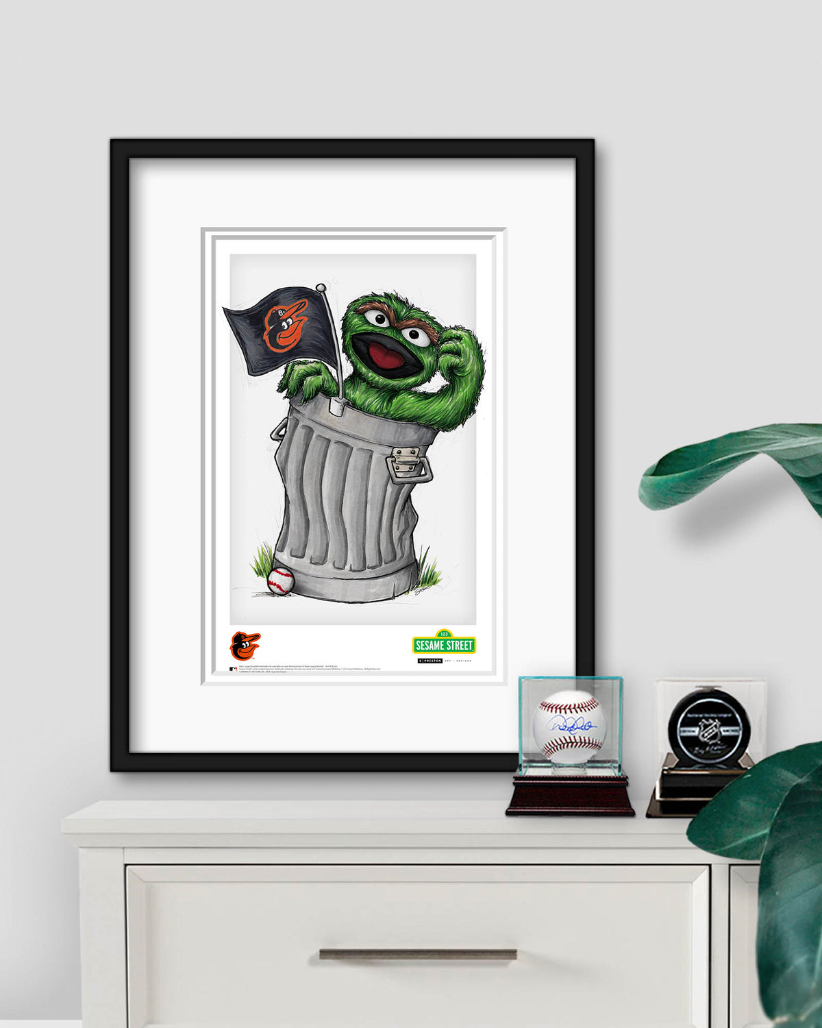 Oscar the Grouch x MLB Orioles Poster Print