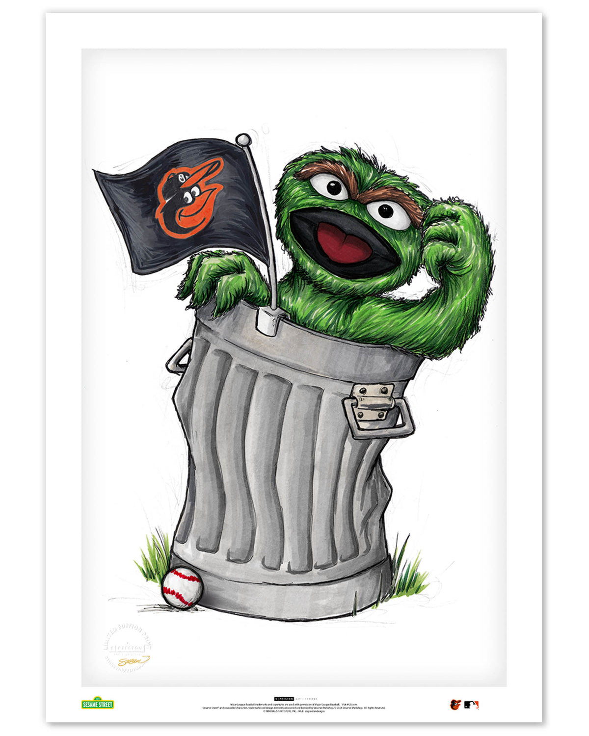 Oscar Rep Your Colours x MLB Orioles Limited Edition Fine Art Print