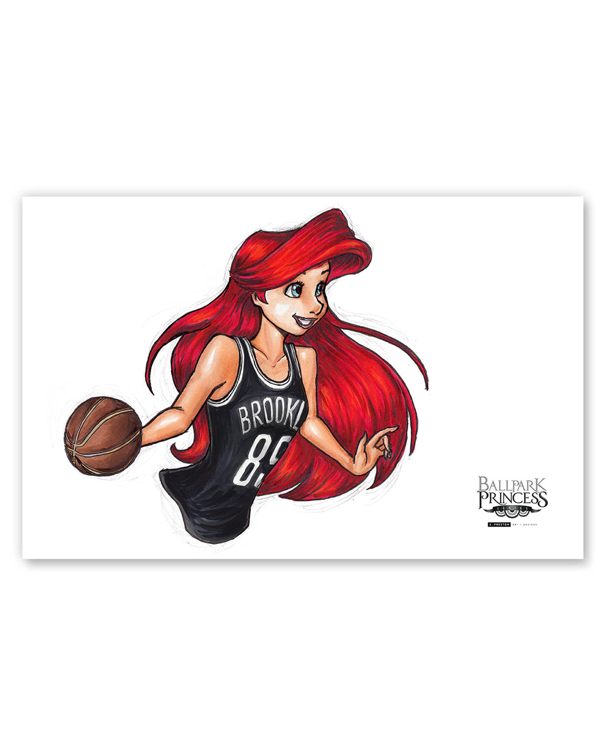 BKN Nets Ariel Fine Art Print