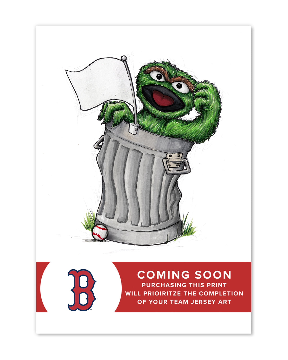 Oscar Rep Your Colours x MLB Red Sox Limited Edition Fine Art Print