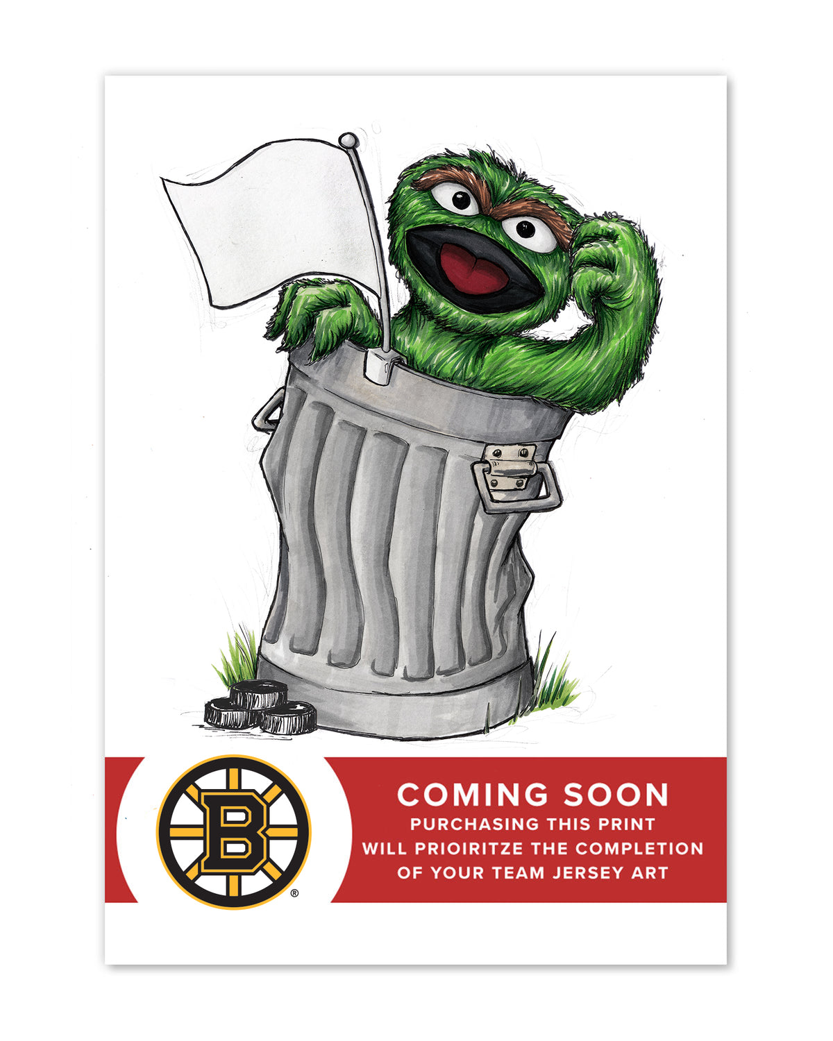 Oscar Rep Your Colours x NHL Bruins Limited Edition Fine Art Print