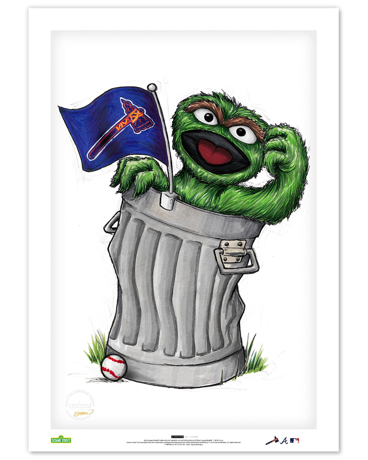 Oscar Rep Your Colours x MLB Braves Limited Edition Fine Art Print