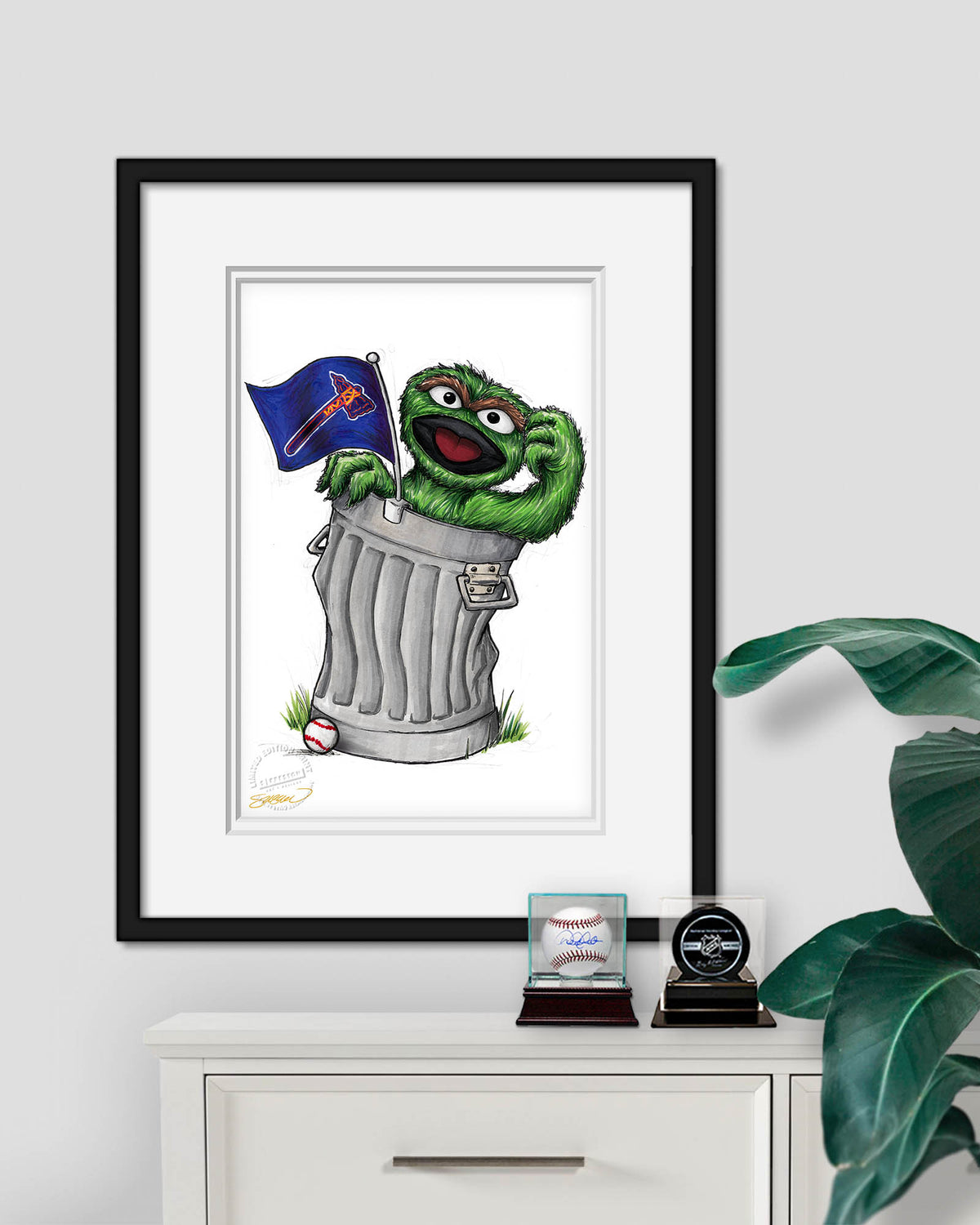 Oscar Rep Your Colours x MLB Braves Limited Edition Fine Art Print