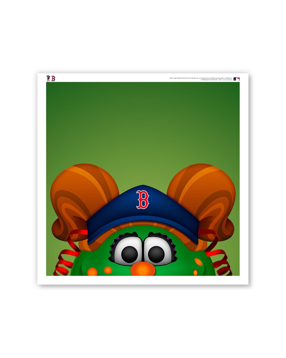 Minimalist Tessie the Green Monster