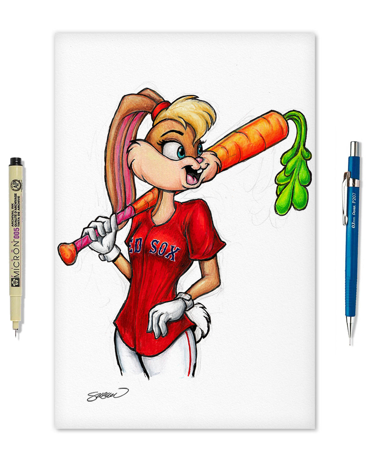 Lola Bunny x MLB Red Sox Limited Edition Fine Art Print