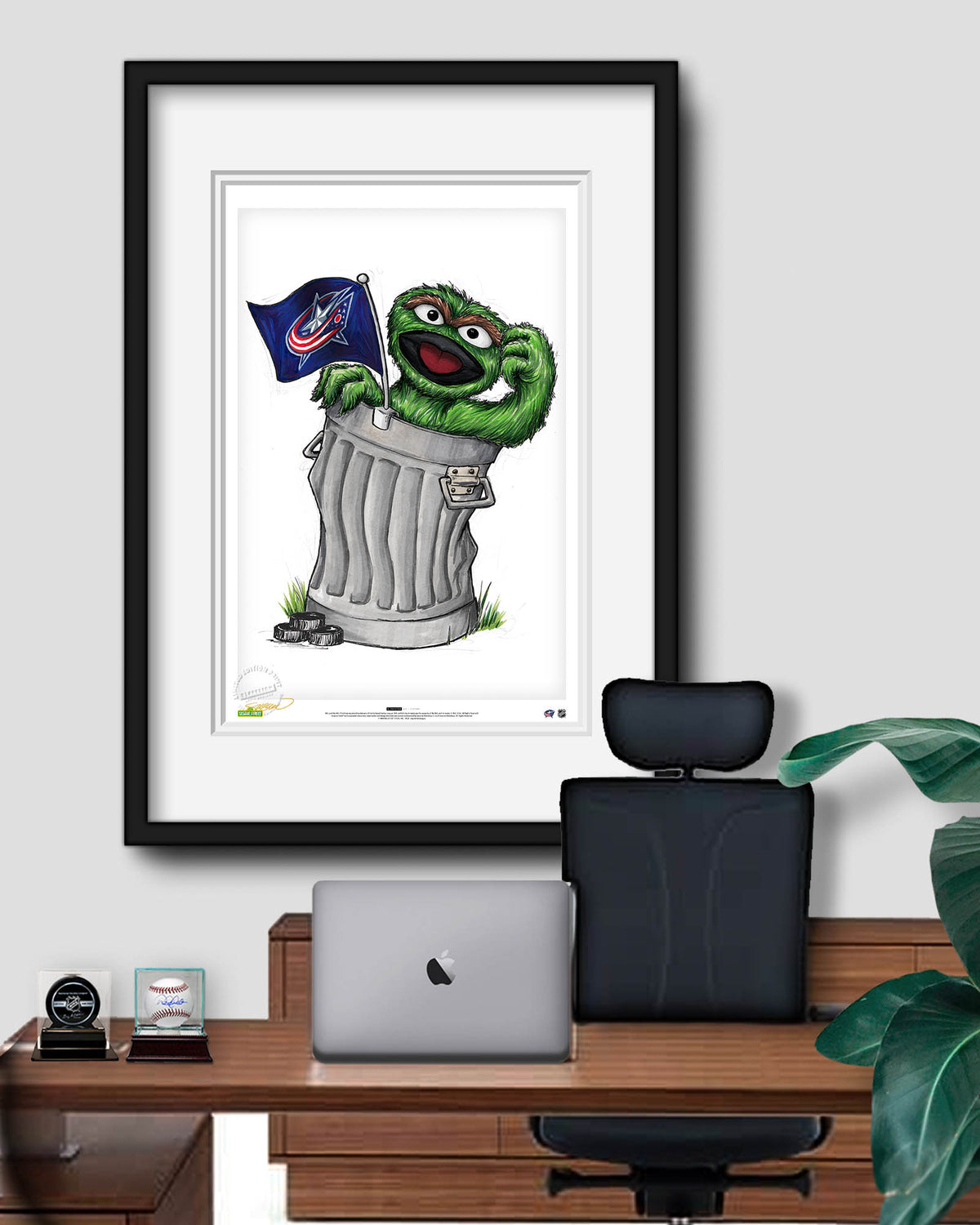 Oscar Rep Your Colours x NHL Blue Jackets Limited Edition Fine Art Print