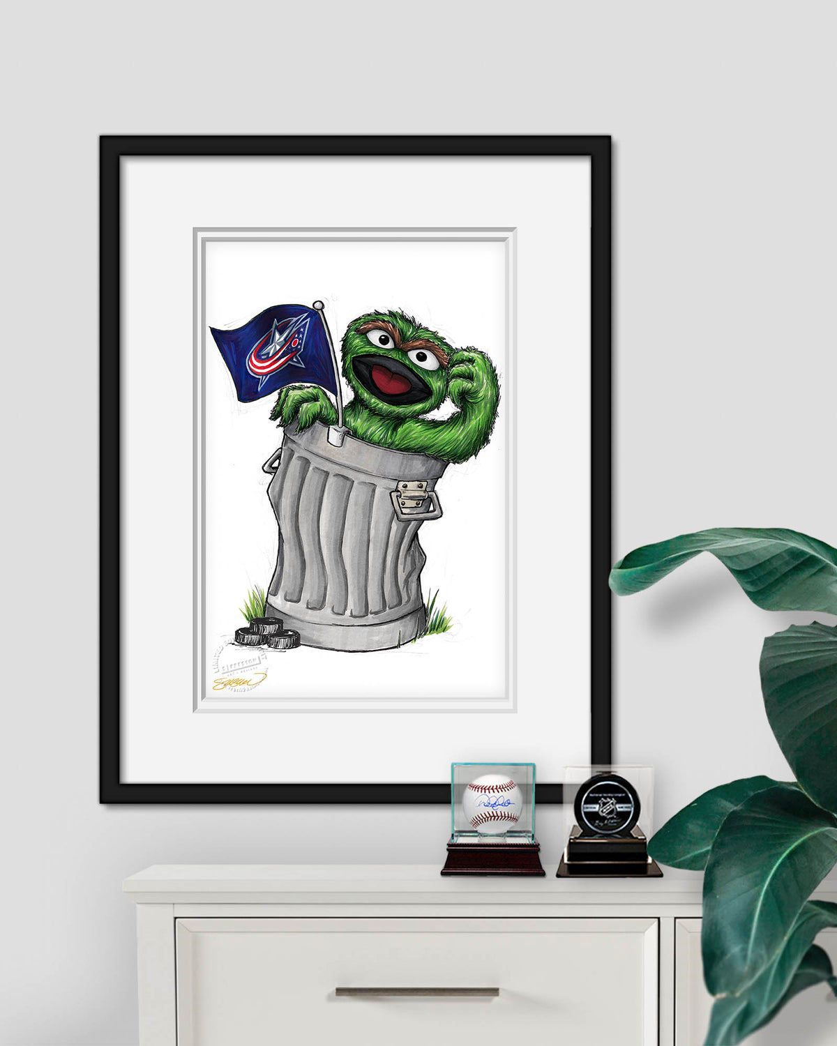 Oscar Rep Your Colours x NHL Blue Jackets Limited Edition Fine Art Print