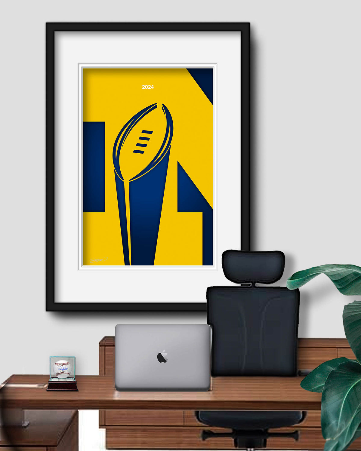 Minimalist College Football Champions 2024 Limited Edition Fine Art Print