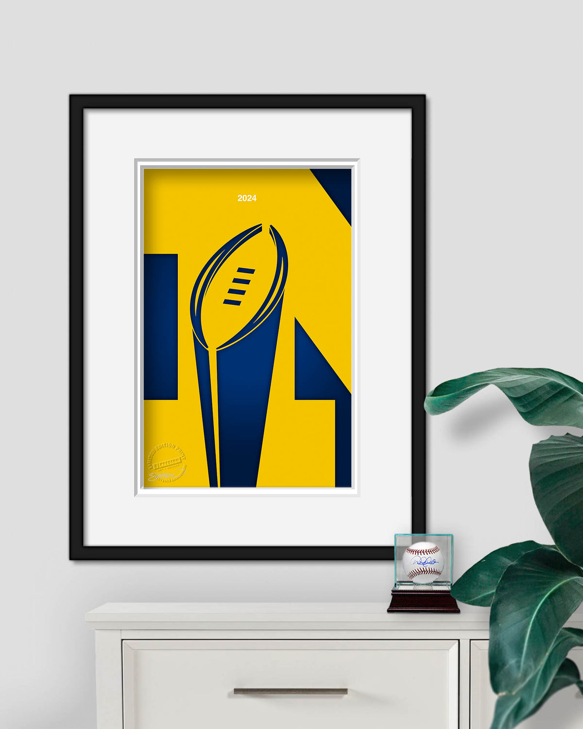 Minimalist College Football Champions 2023 Limited Edition Fine Art Print