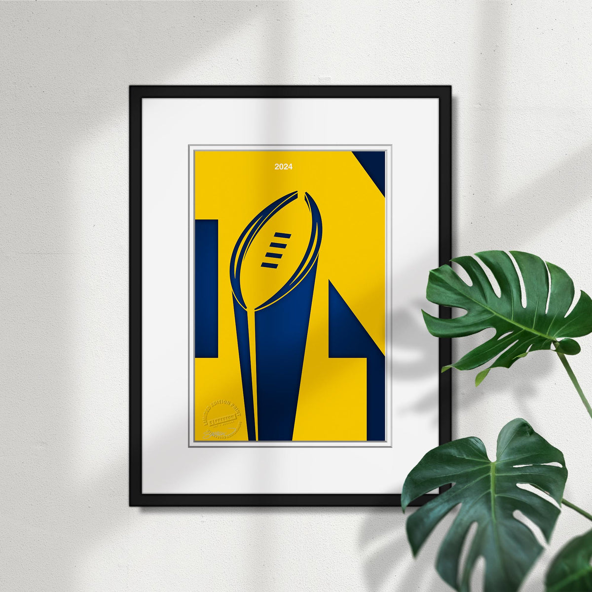 Minimalist College Football Champions 2024 Limited Edition Fine Art Print