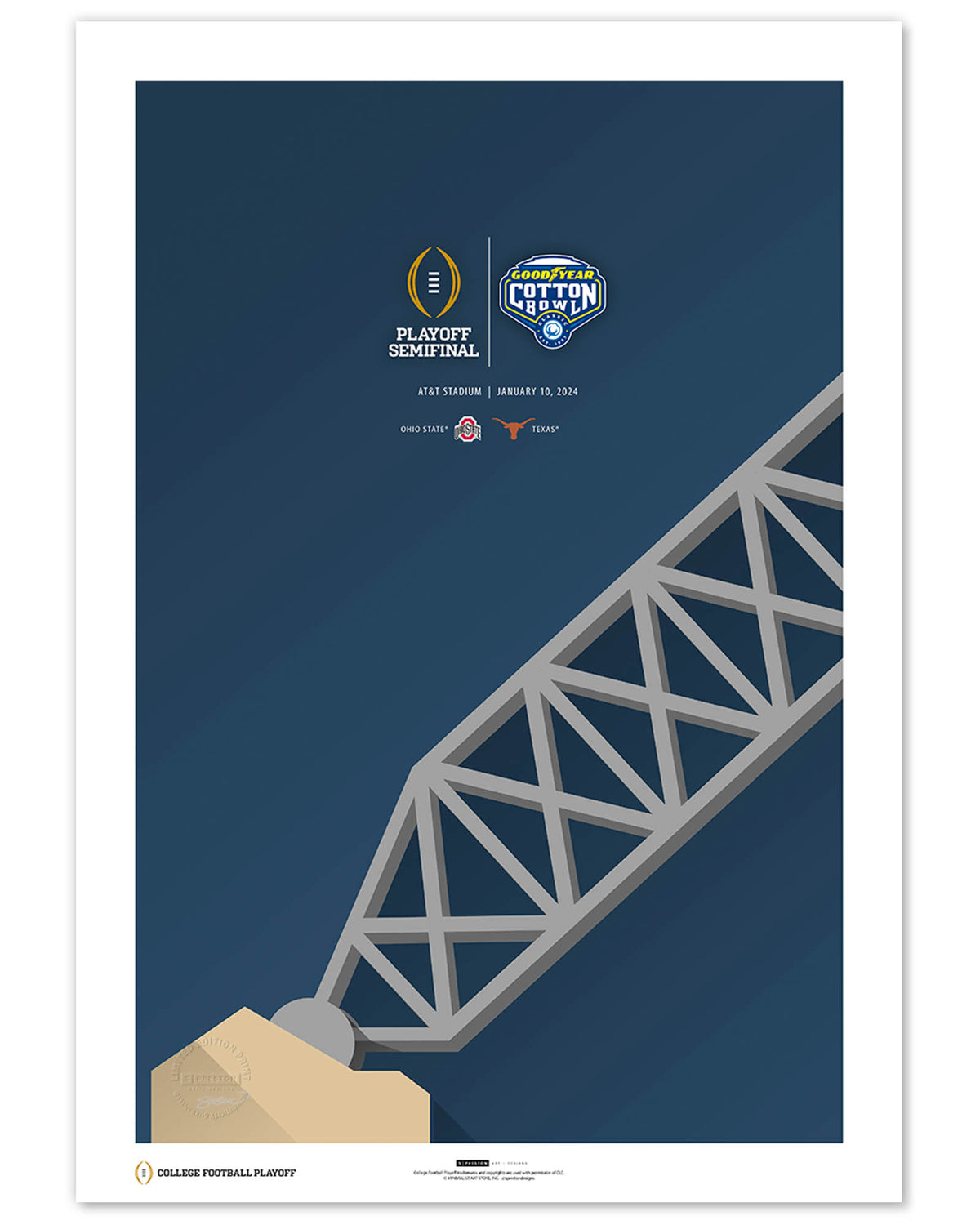 Minimalist AT&T Stadium - 2025 Cotton Bowl