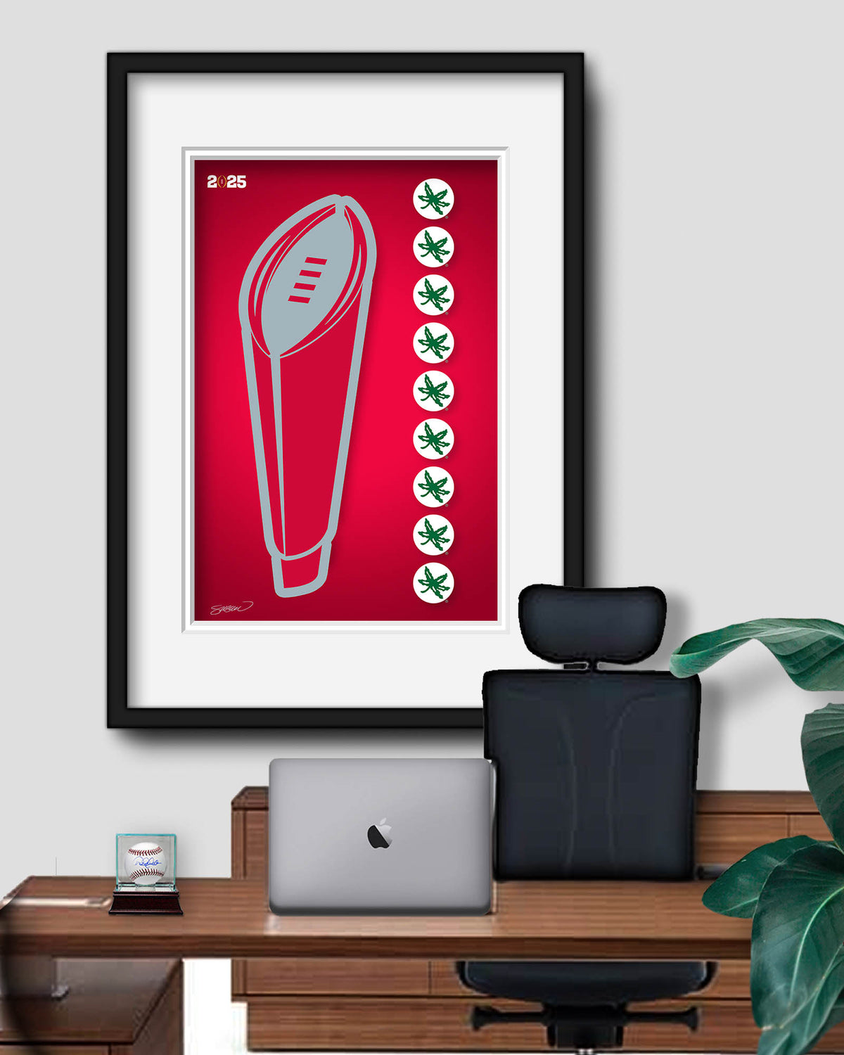 Minimalist College Football Champions 2024 Limited Edition Fine Art Print