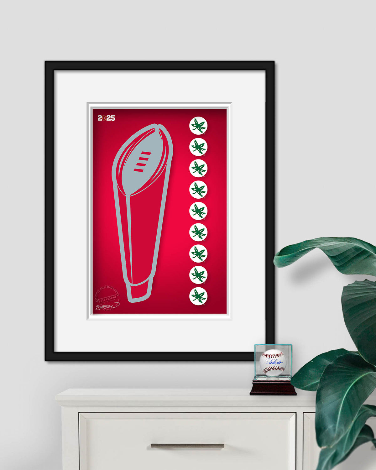 Minimalist College Football Champions 2025 Limited Edition Fine Art Print