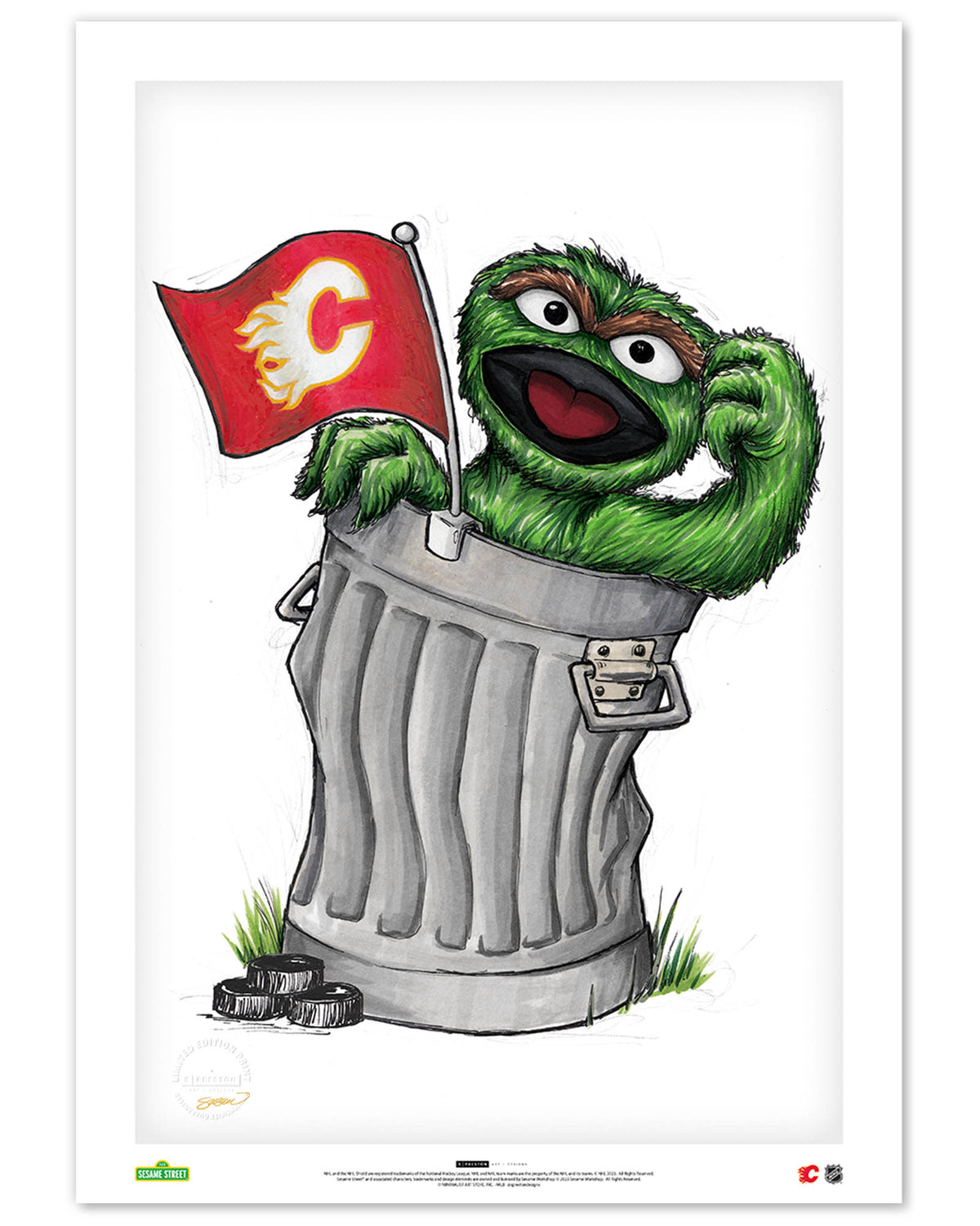 Oscar Rep Your Colours x NHL Flames Limited Edition Fine Art Print