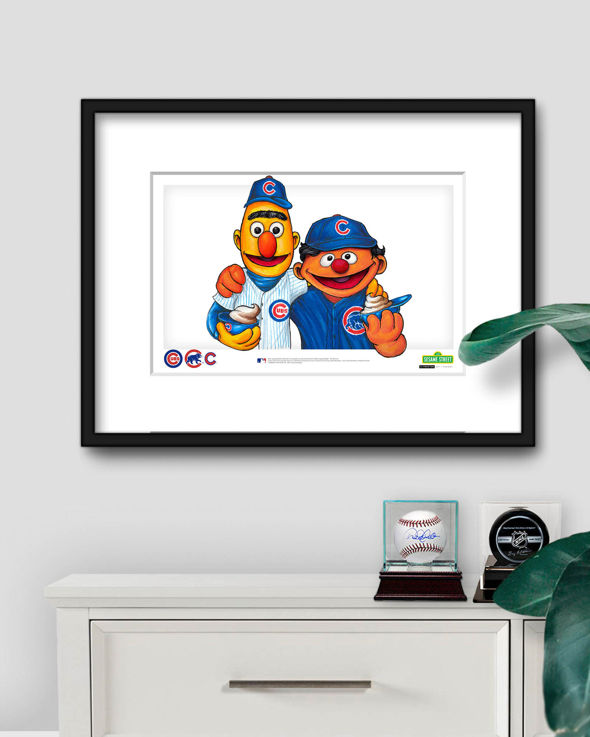 Bert and Ernie x MLB Cubs Limited Edition Fine Art Print
