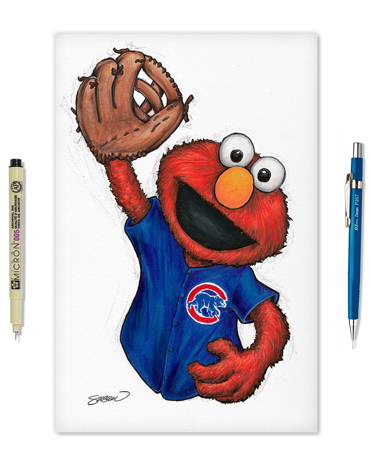 ELMO x MLB Cubs Limited Edition Fine Art Print