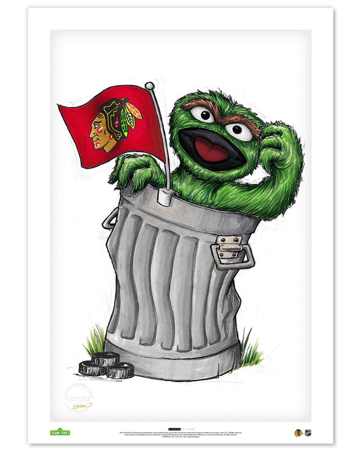 Oscar Rep Your Colours x NHL Blackhawks Limited Edition Fine Art Print