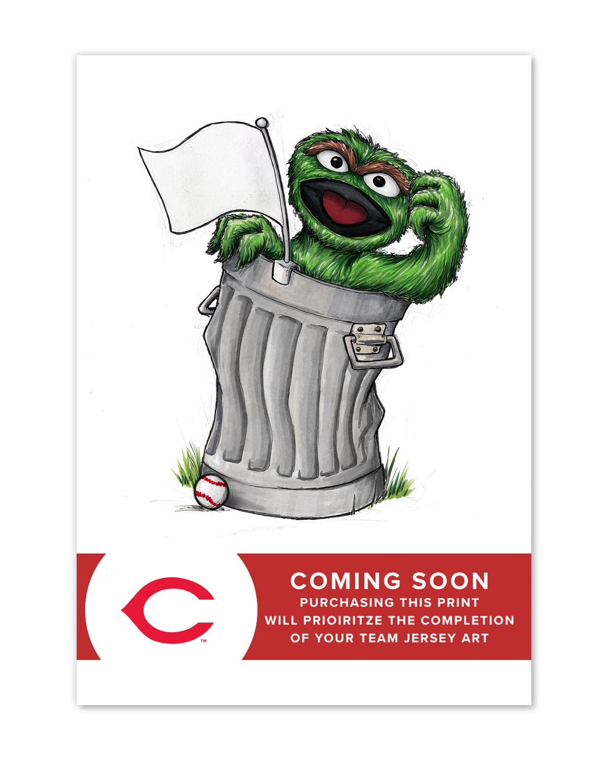 Oscar Rep Your Colours x MLB Reds Limited Edition Fine Art Print